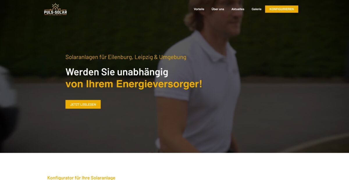 Screenshot der Website
