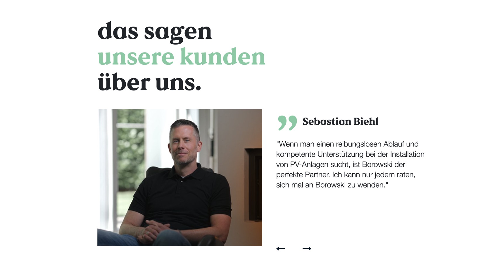 Ausschnitt 6 von 6 der Website von Der Solarbauer Borowski, Essen