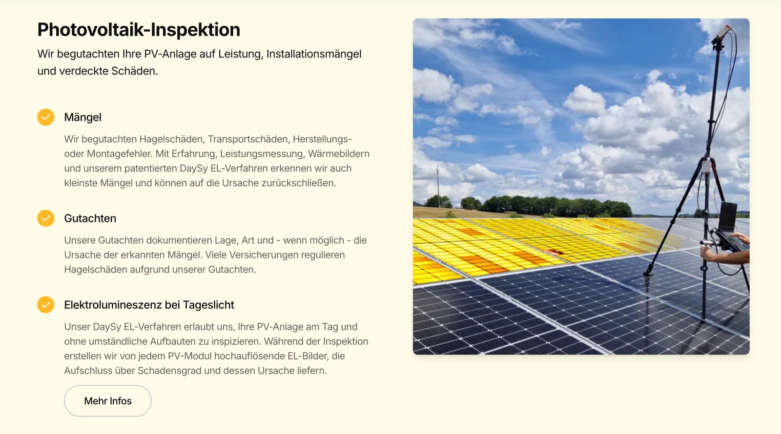 Ausschnitt 2 von 4 der Website von Solarzentrums Stuttgart, Stuttgart