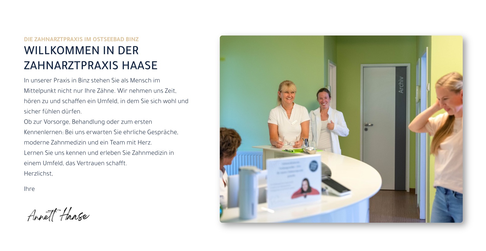 Ausschnitt 1 von 5 der Website von Praxis Annett Haase, Landkreis Vorpommern-Rügen