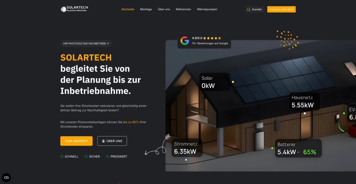 Screenshot der Website
