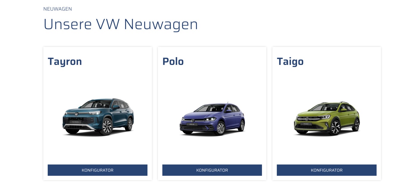 Ausschnitt 3 von 6 der Website von Autohaus Heinrich Berg, Kreis Ostholstein