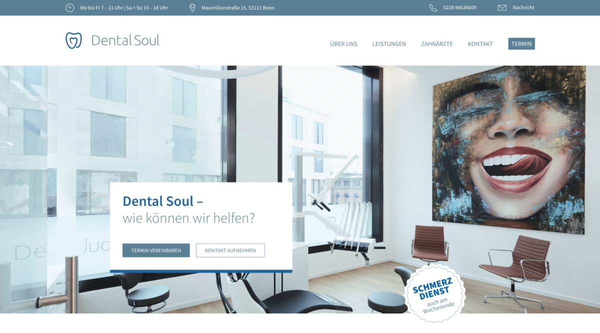 Screenshot der Website