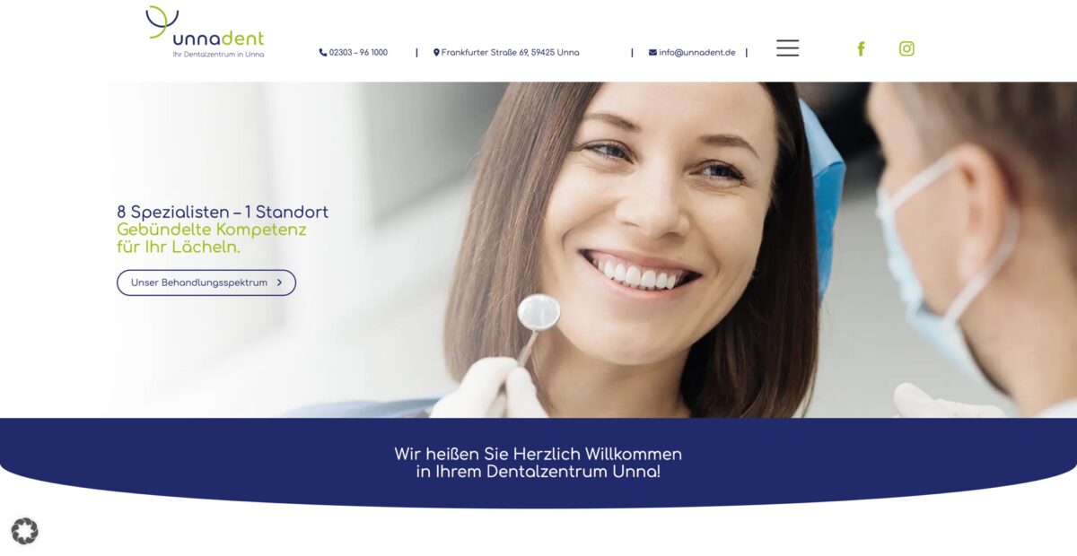 Screenshot der Website