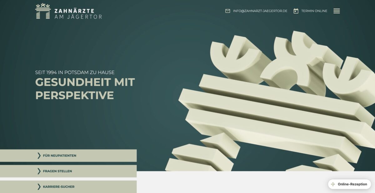 Screenshot der Website