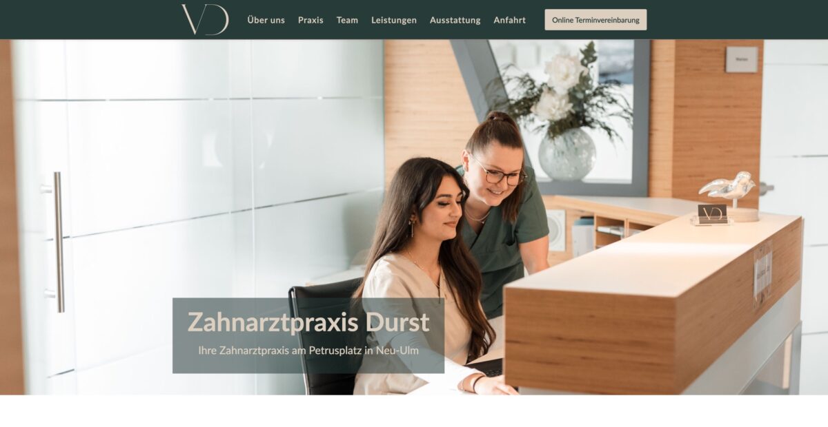 Screenshot der Website