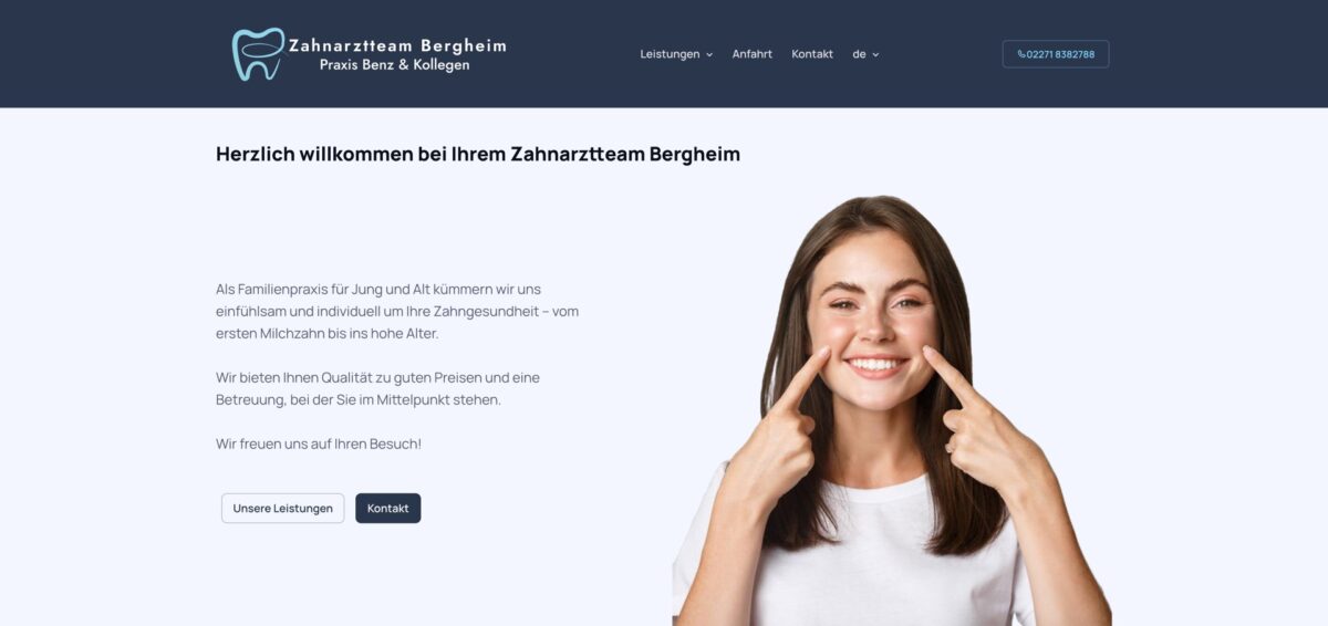 Screenshot der Website