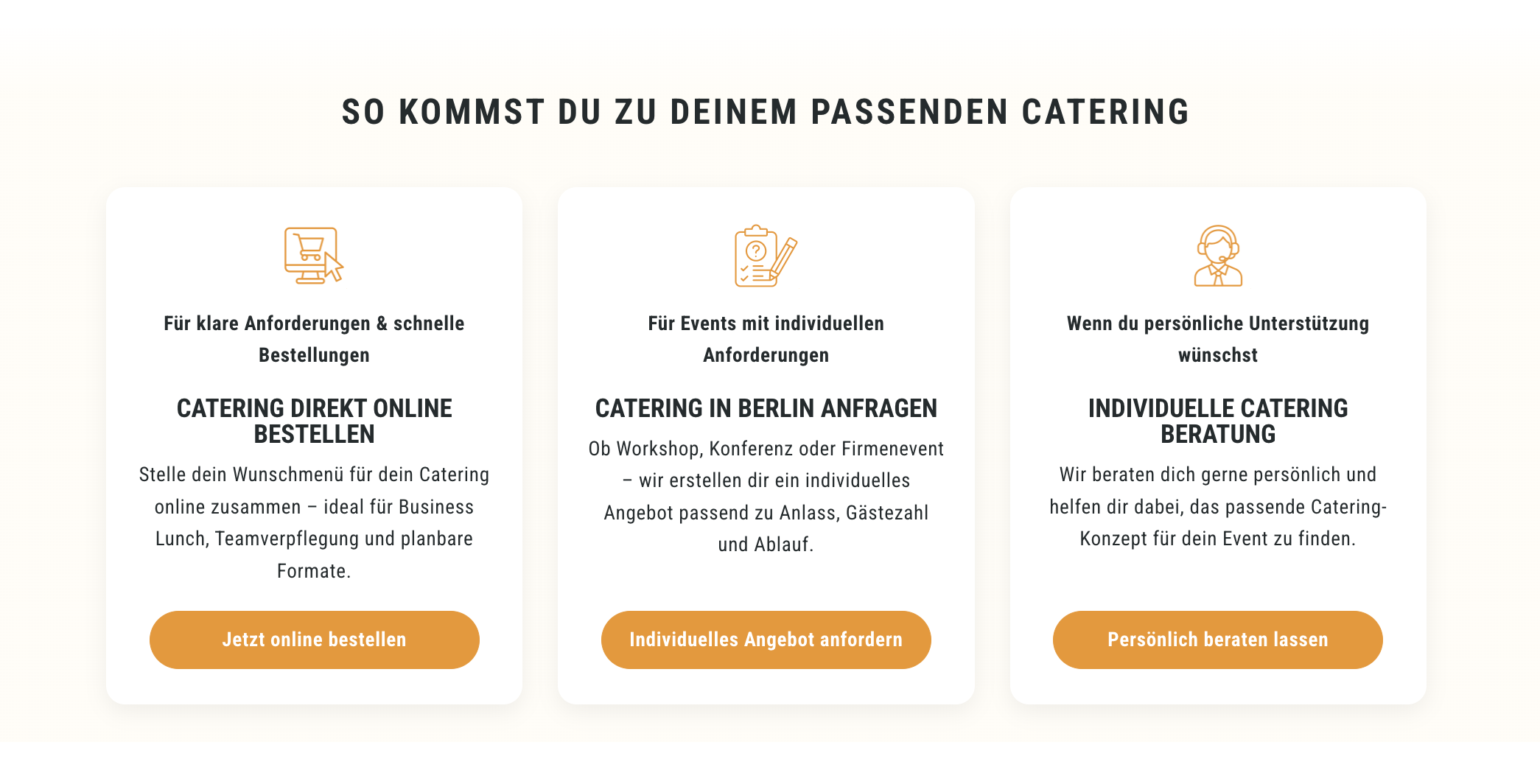 Ausschnitt 4 von 4 der Website von Glüxgefühl Catering Company, Berlin