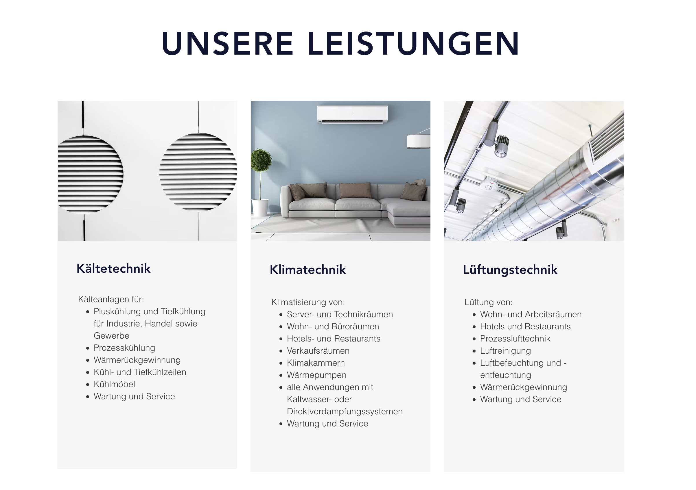Ausschnitt 1 von 4 der Website von Kälte- und Klimatechnik Rostock GmbH, Rostock