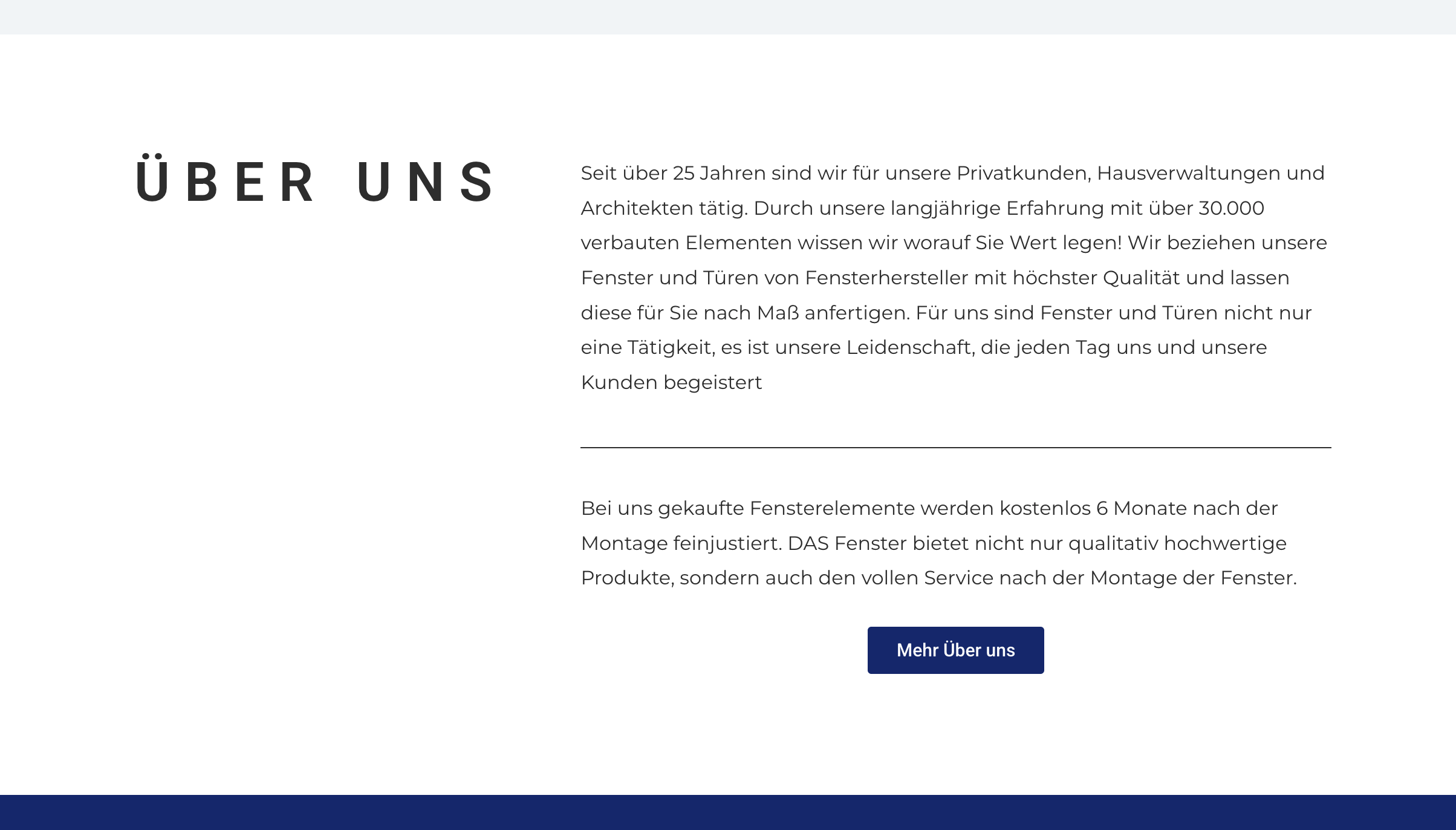 Ausschnitt 3 von 4 der Website von DAS Fenster, Stuttgart