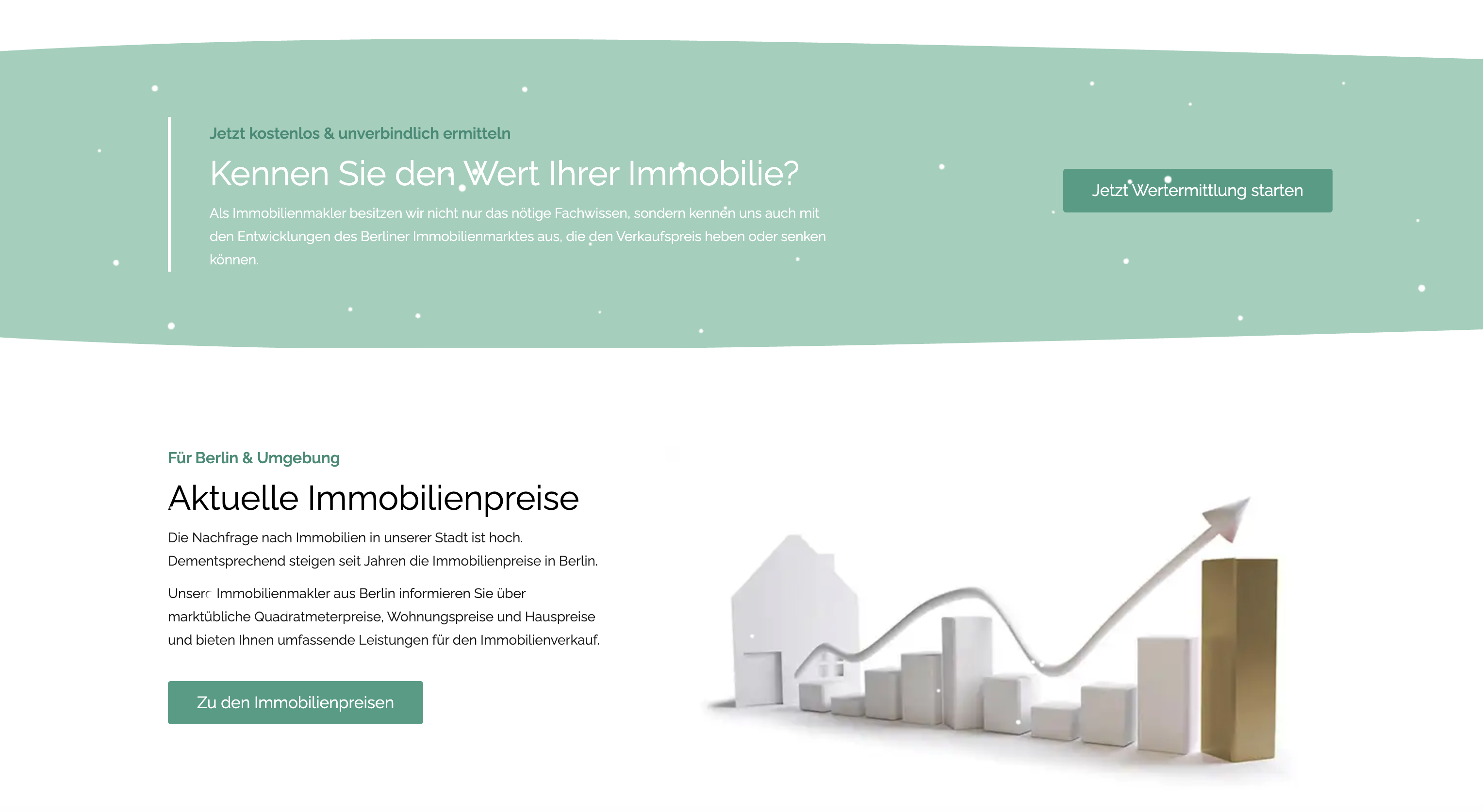 Ausschnitt 1 von 4 der Website von Werneburg Immobilien, Berlin
