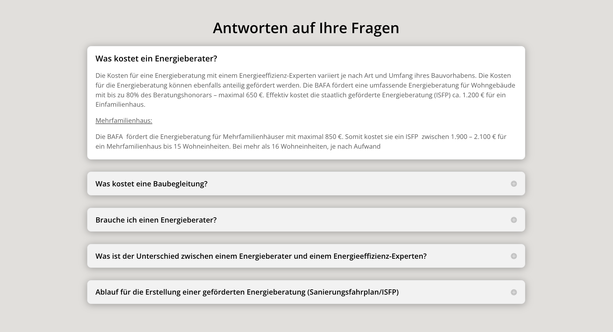 Ausschnitt 4 von 4 der Website von Martin Süß – Gebäudeenergieberater, Kaiserslautern