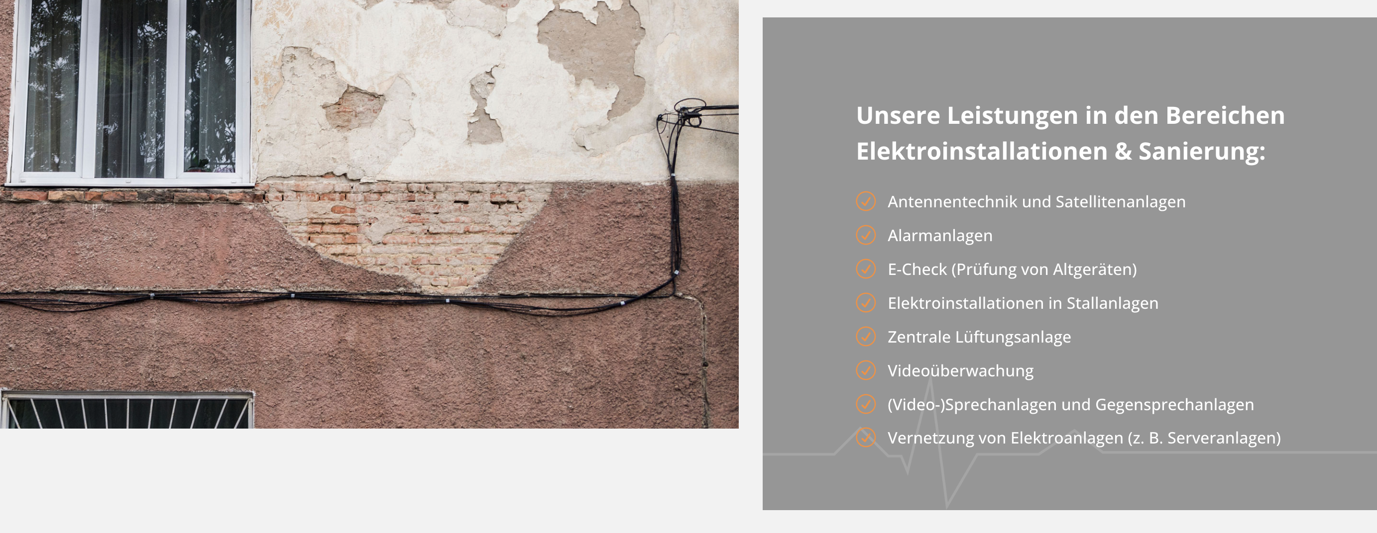 Ausschnitt 2 von 4 der Website von Elektrotechnik Müller Adrian GmbH, Landkreis Fürstenfeldbruck
