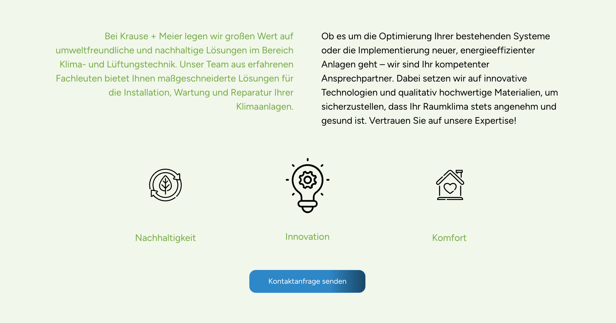 Ausschnitt 3 von 4 der Website von Krause & Meier GmbH, Nürnberg