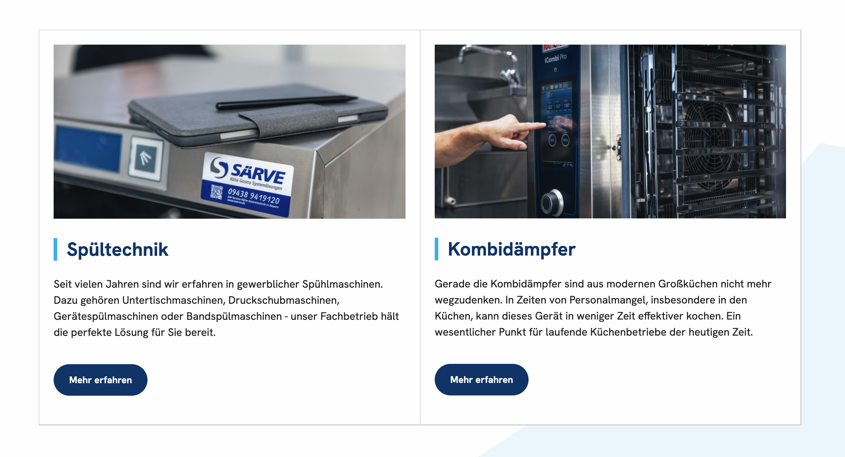 Ausschnitt 2 von 4 der Website von Sarve Verwaltungs GmbH & Co. KG, Landkreis Schwandorf