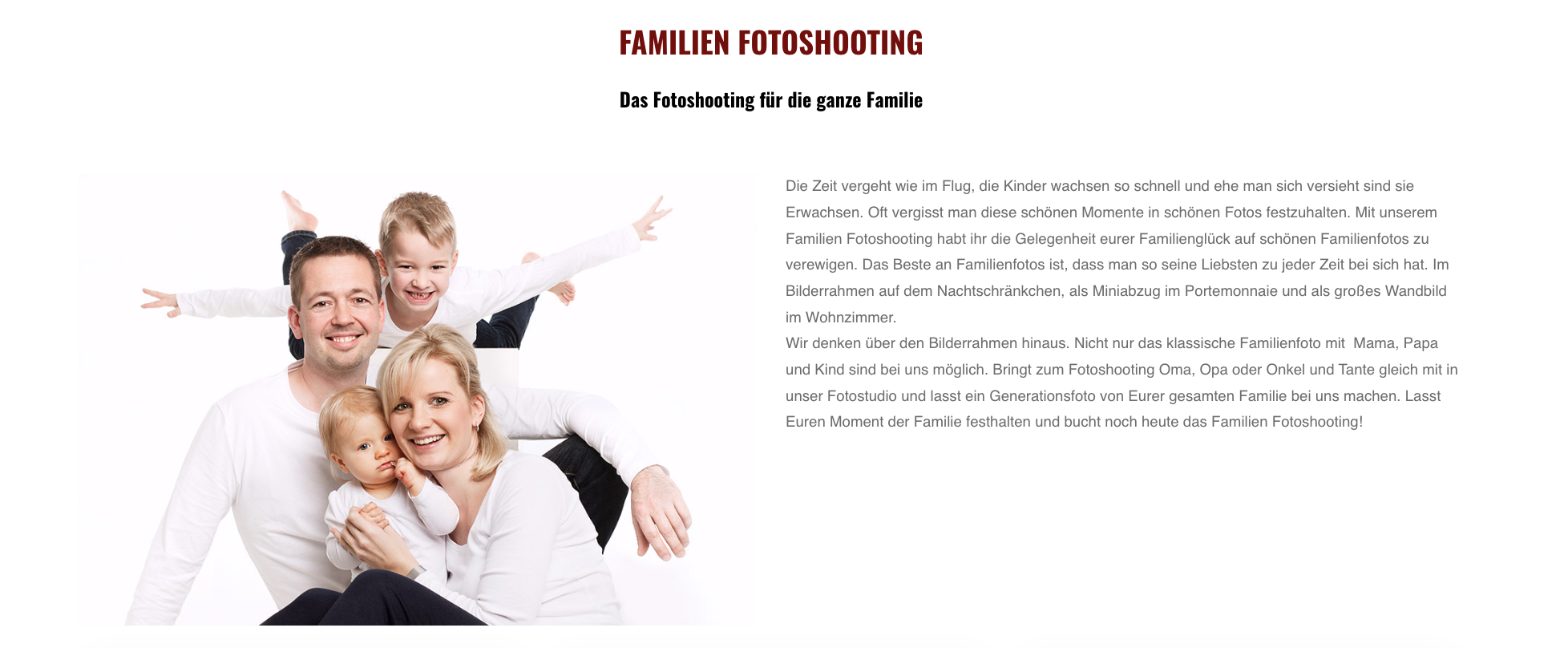 Ausschnitt 2 von 4 der Website von Studio78 Fotografie Berlin, Berlin