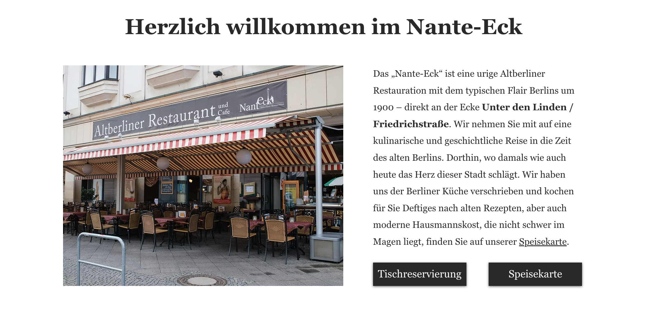 Ausschnitt 4 von 4 der Website von Nante Eck, Berlin