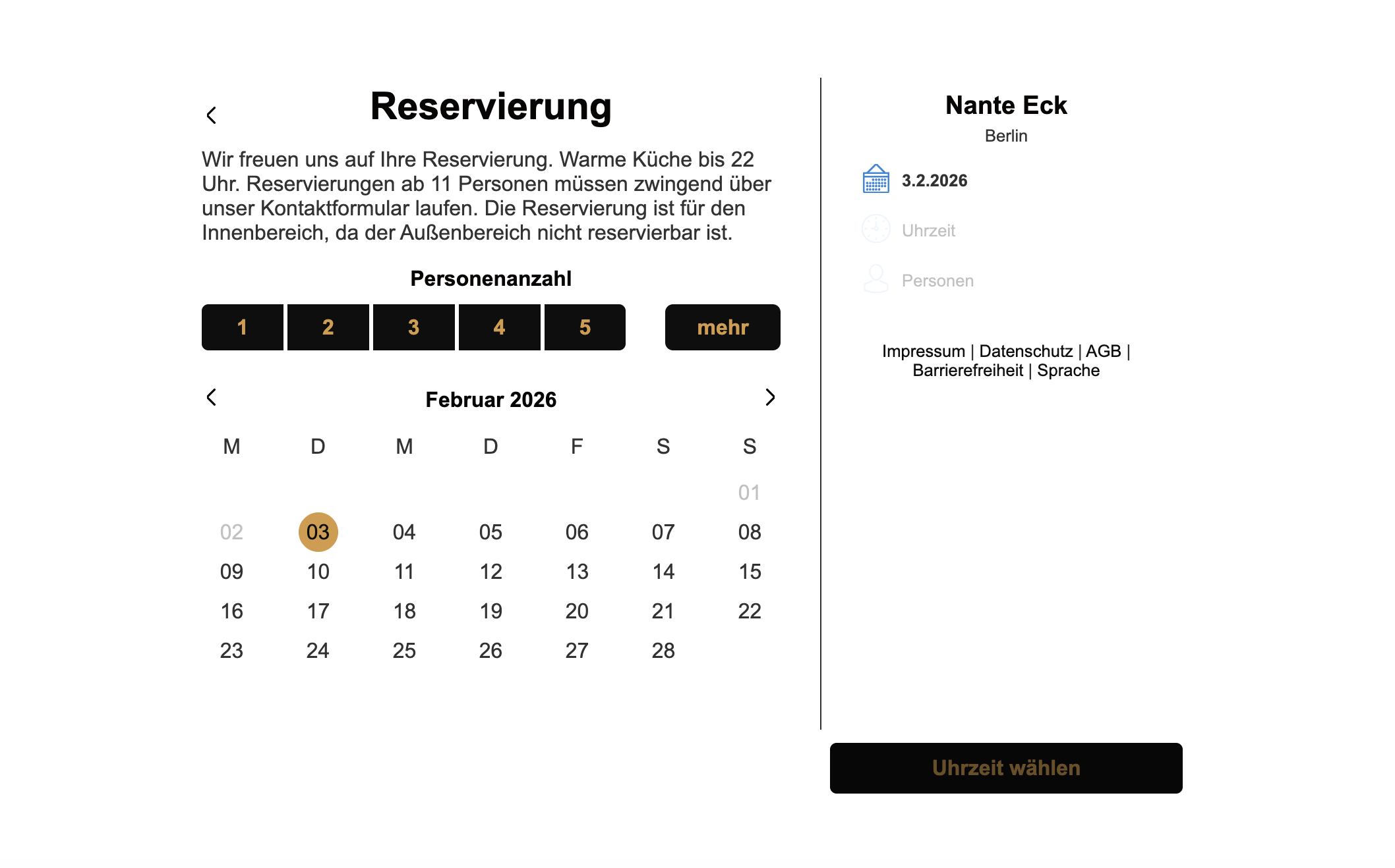 Ausschnitt 3 von 4 der Website von Nante Eck, Berlin
