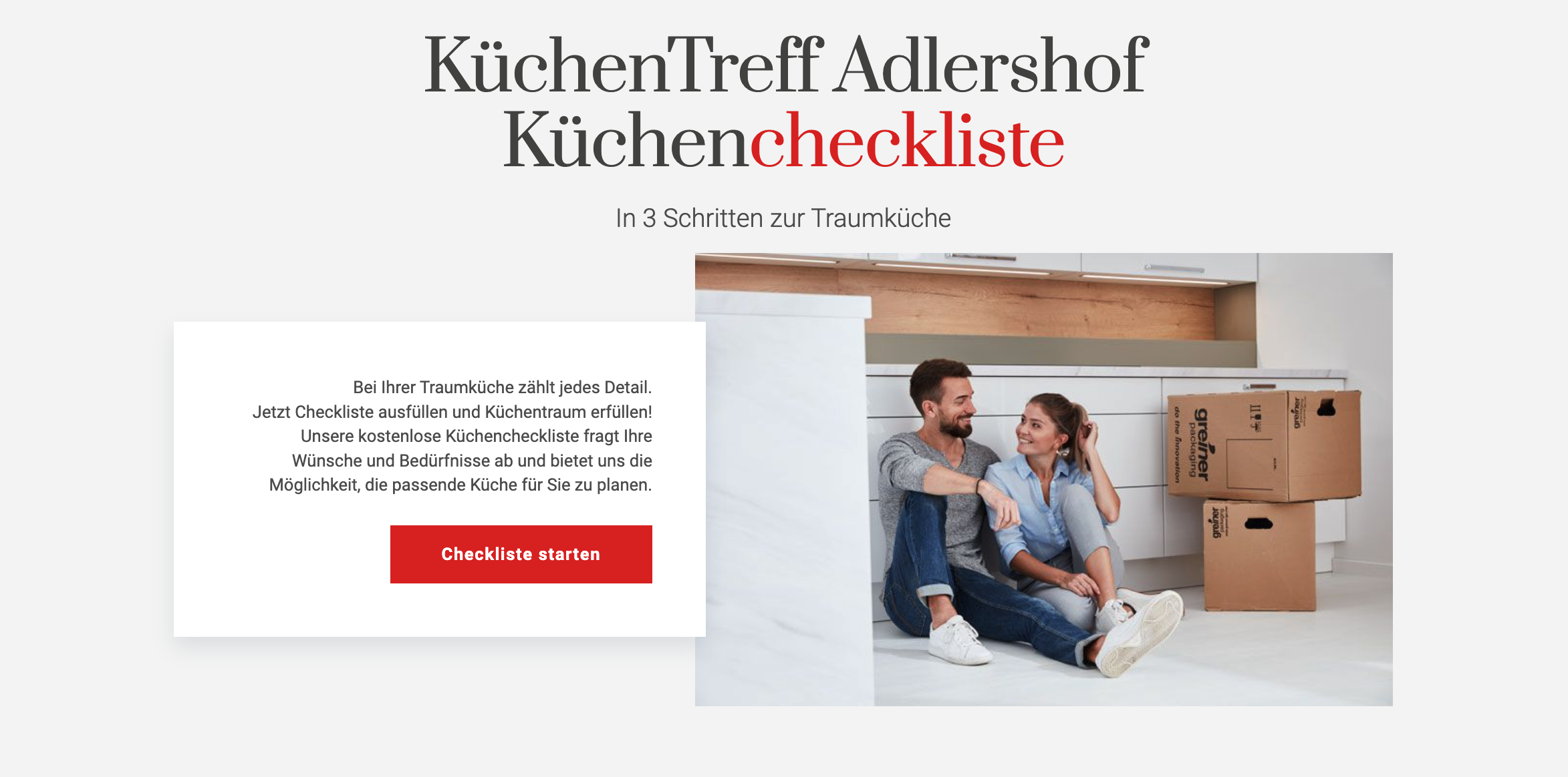 Ausschnitt 1 von 4 der Website von KüchenTreff Adlershof, Berlin