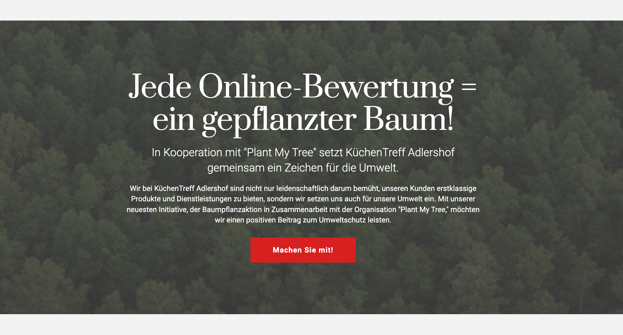 Ausschnitt 2 von 4 der Website von KüchenTreff Adlershof, Berlin