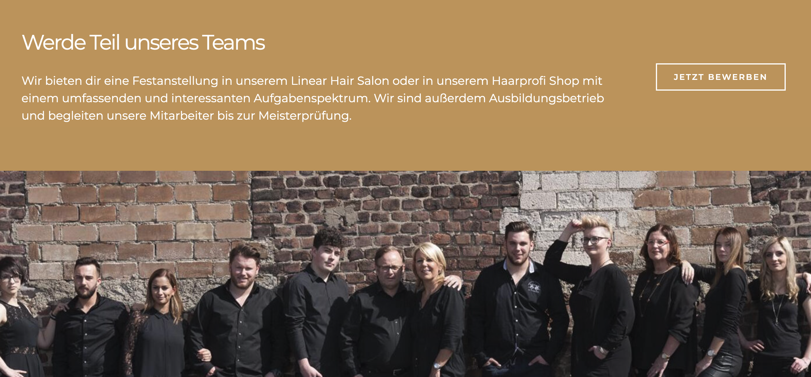 Ausschnitt 2 von 4 der Website von Linear Hair Dröge GmbH, Essen