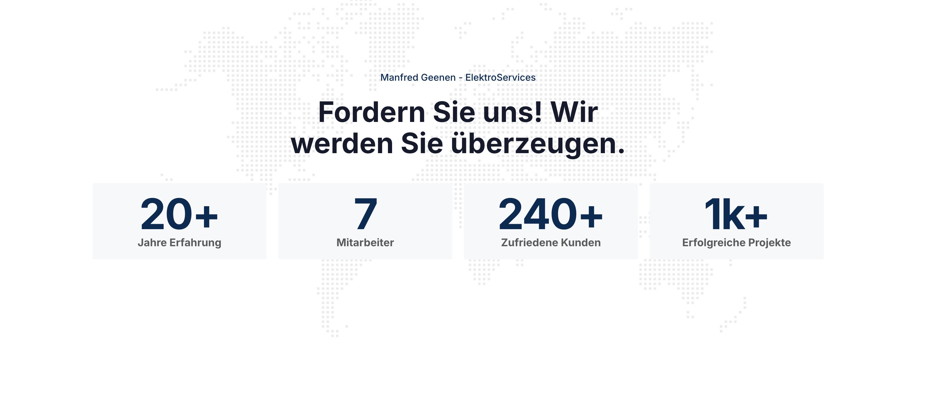 Ausschnitt 3 von 4 der Website von Manfred Geenen ElectroServices, Wiesbaden