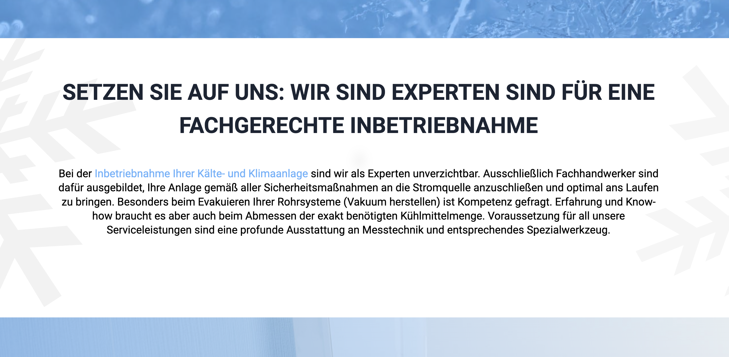 Ausschnitt 3 von 4 der Website von Kälte – Klimatechnik Schier, Wetteraukreis