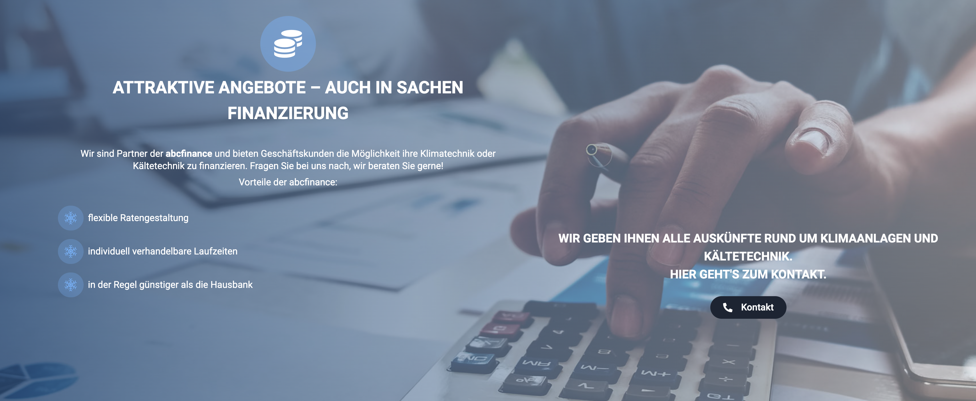 Ausschnitt 4 von 4 der Website von Kälte – Klimatechnik Schier, Wetteraukreis