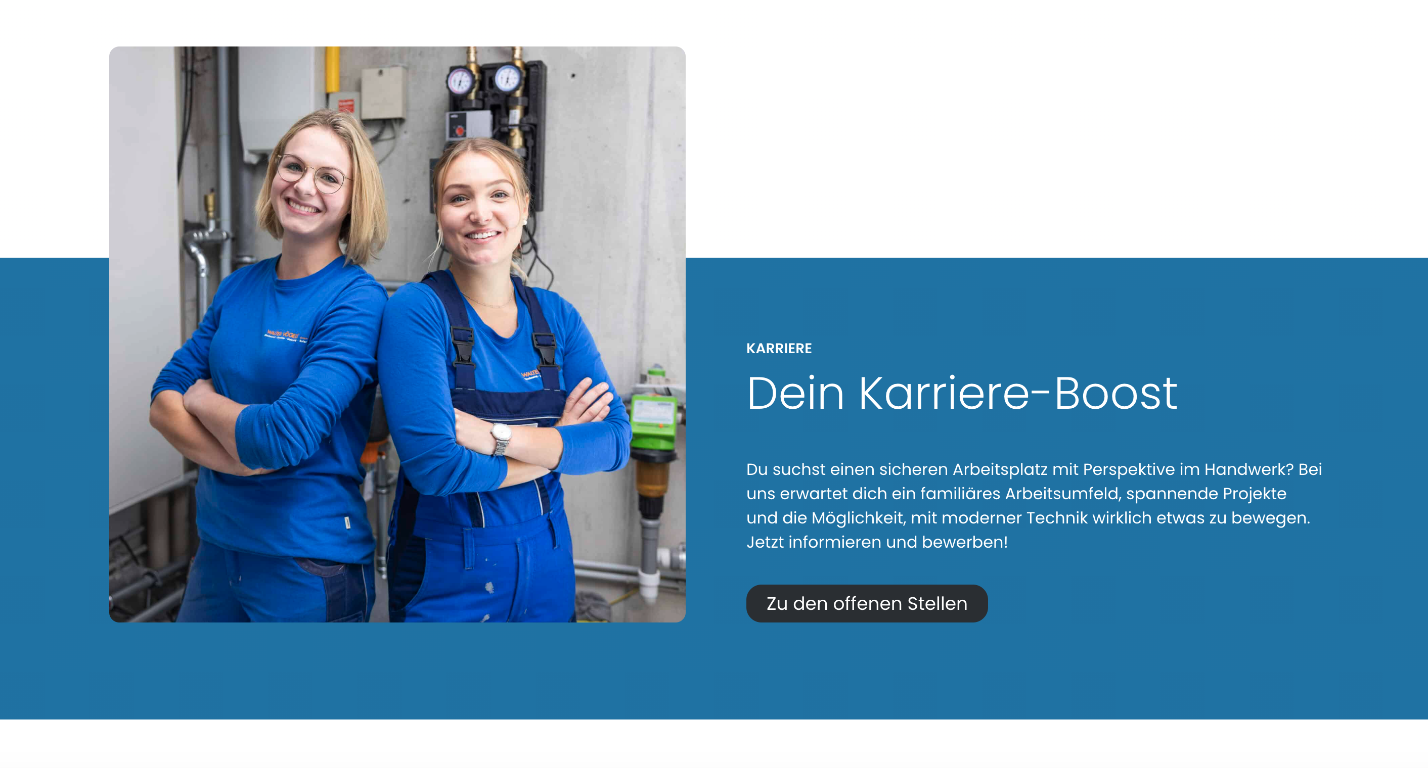 Ausschnitt 4 von 4 der Website von Walter Vögele GmbH, Freiburg im Breisgau