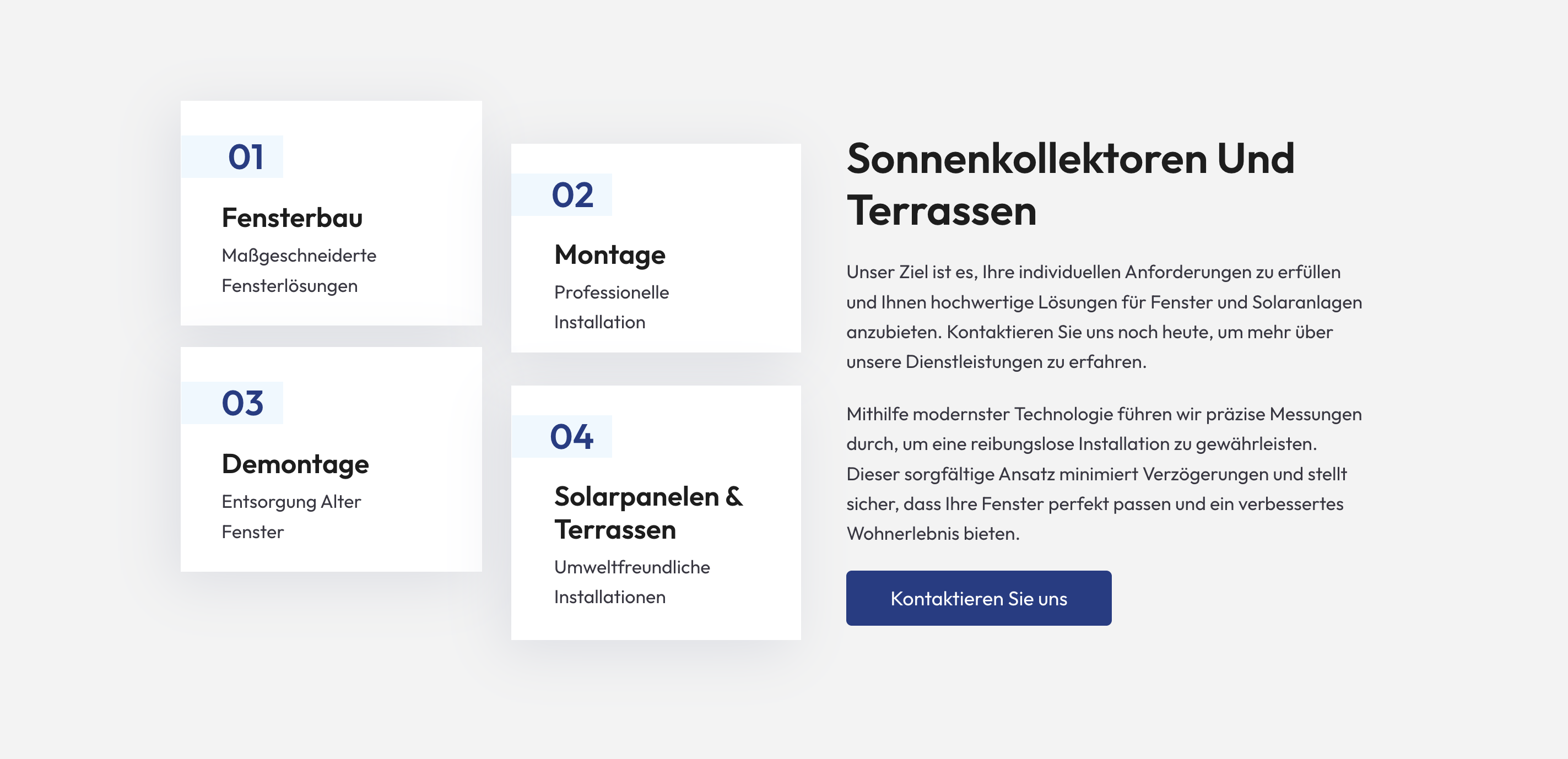 Ausschnitt 2 von 4 der Website von Thüringer Fensterbau & Montage GbR, Ilm-Kreis