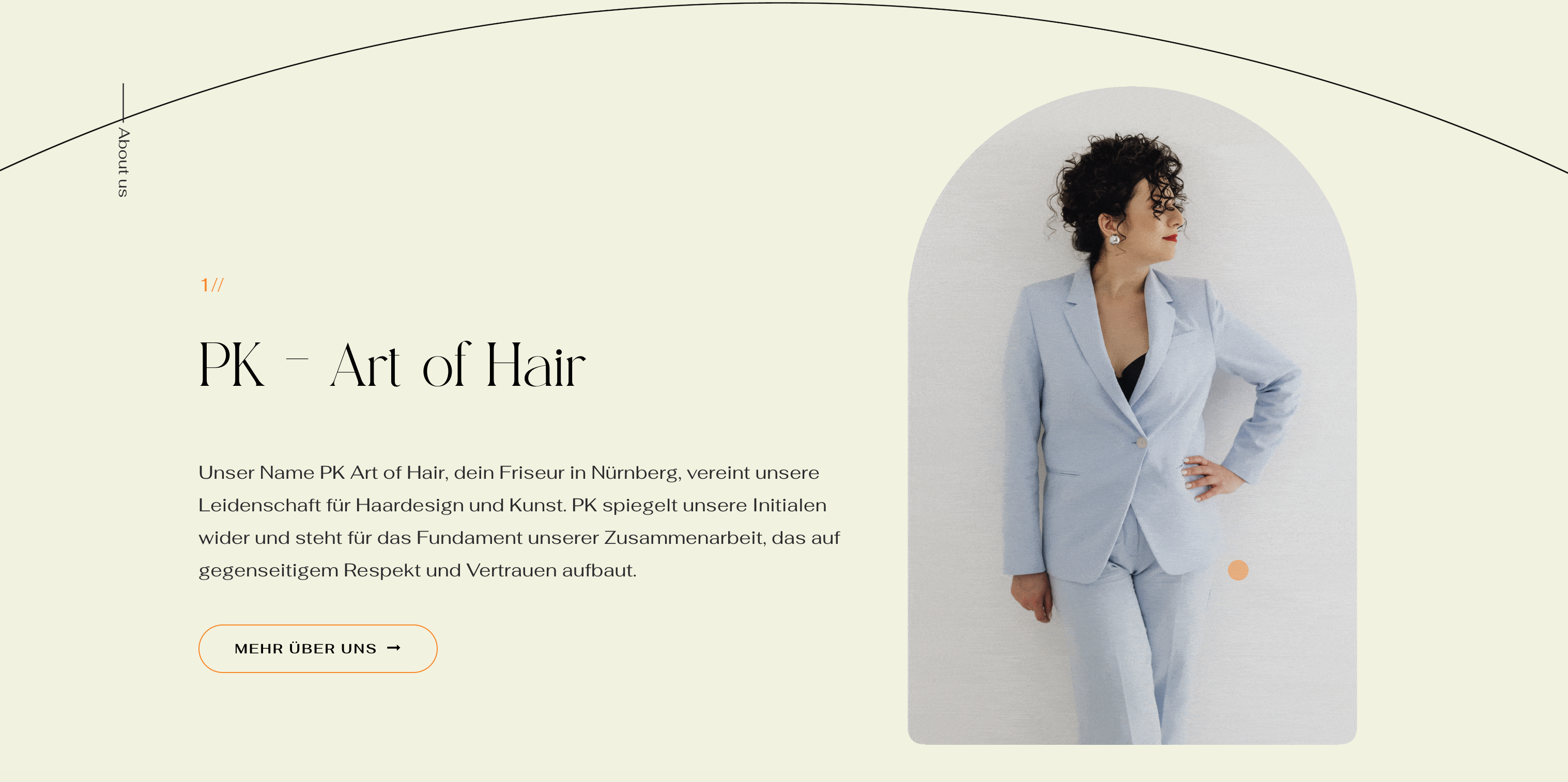 Ausschnitt 3 von 4 der Website von PK Art of Hair GmbH, Nürnberg