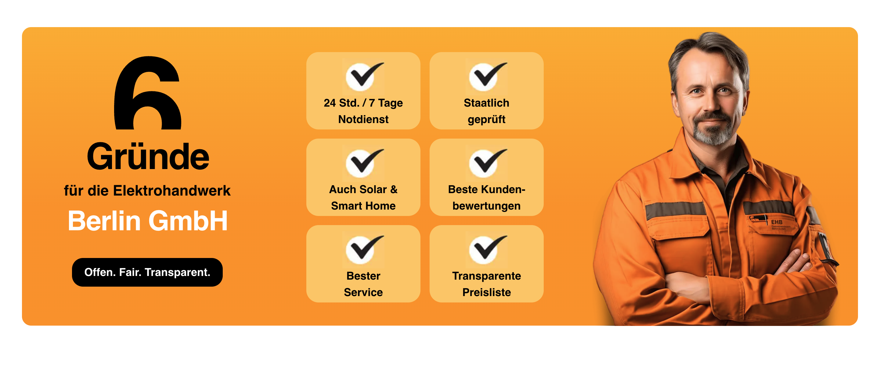 Ausschnitt 1 von 4 der Website von EHB Elektrohandwerk Berlin GmbH, Berlin