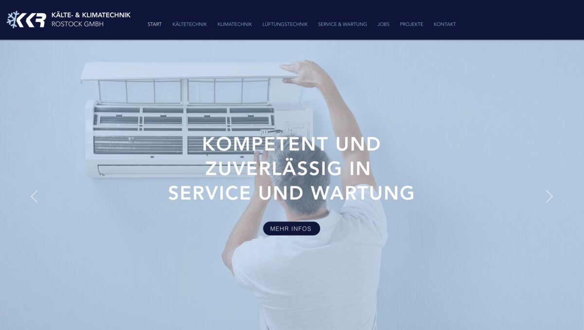 Screenshot der Website