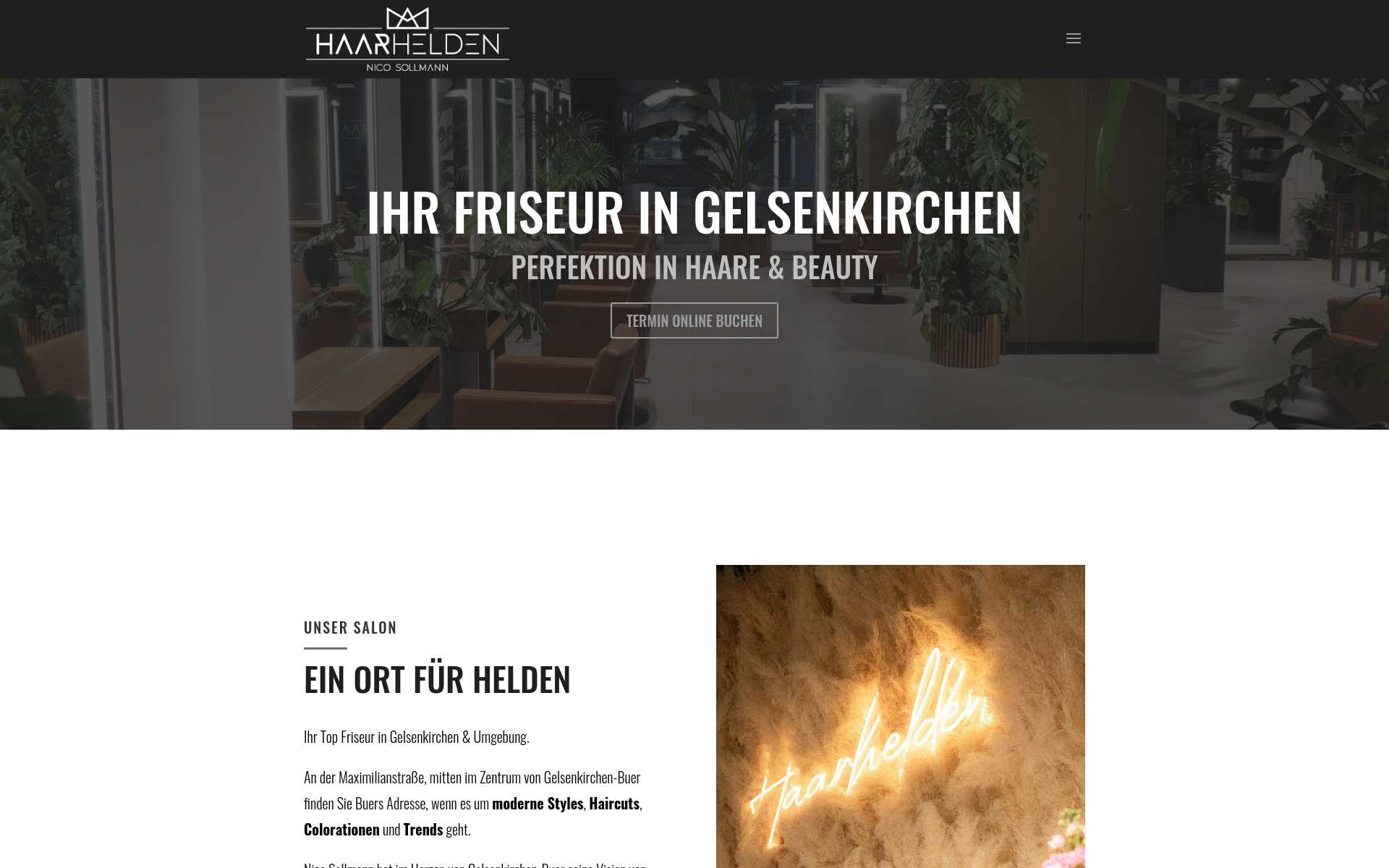 https://haarhelden.com/ Screenshot der Seite