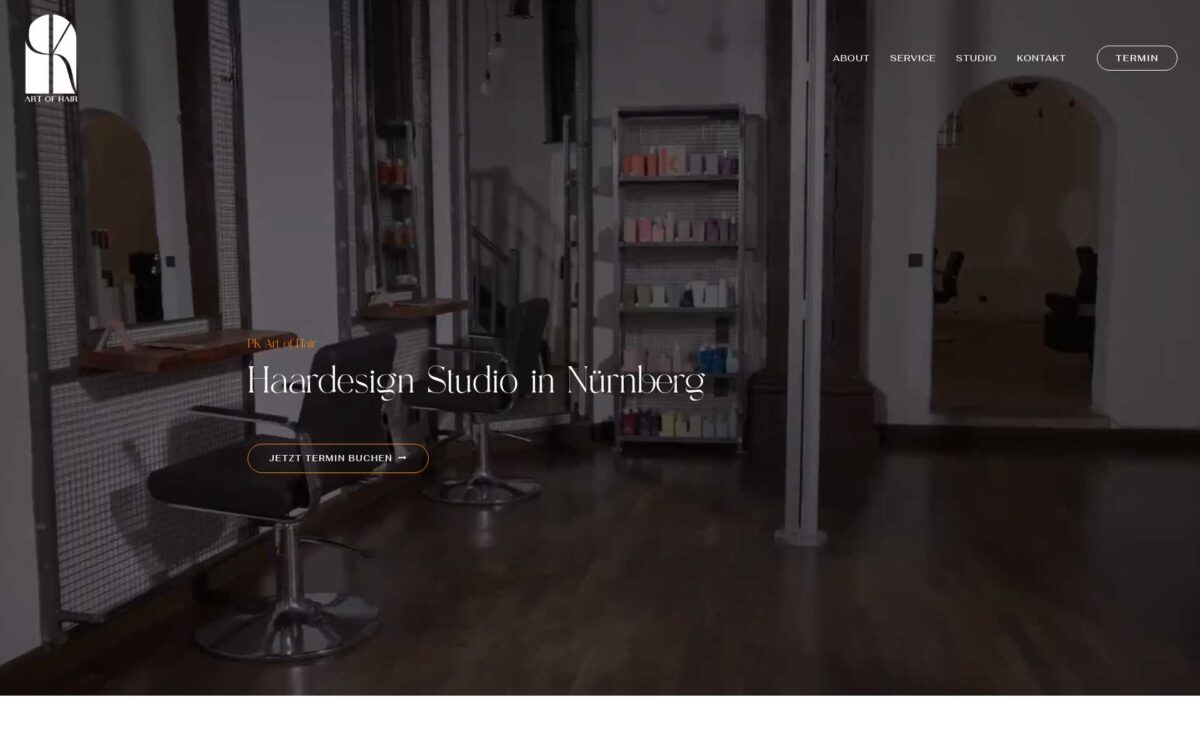 Screenshot der Website