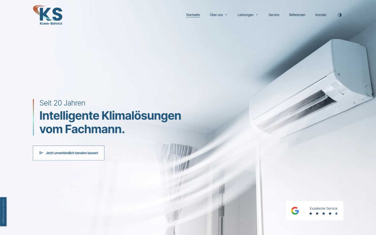 Screenshot der Website