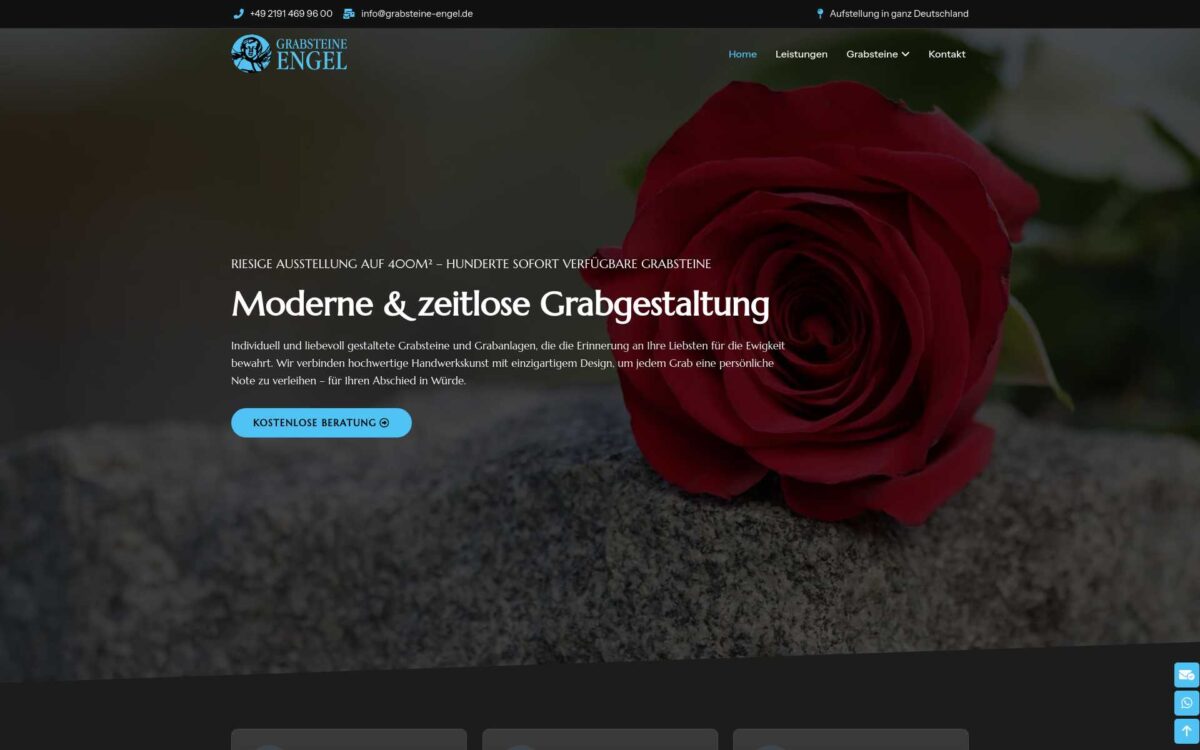 Screenshot der Website