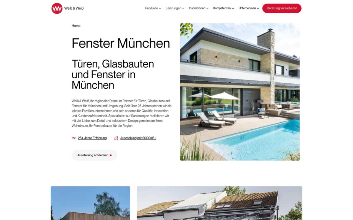 Screenshot der Website