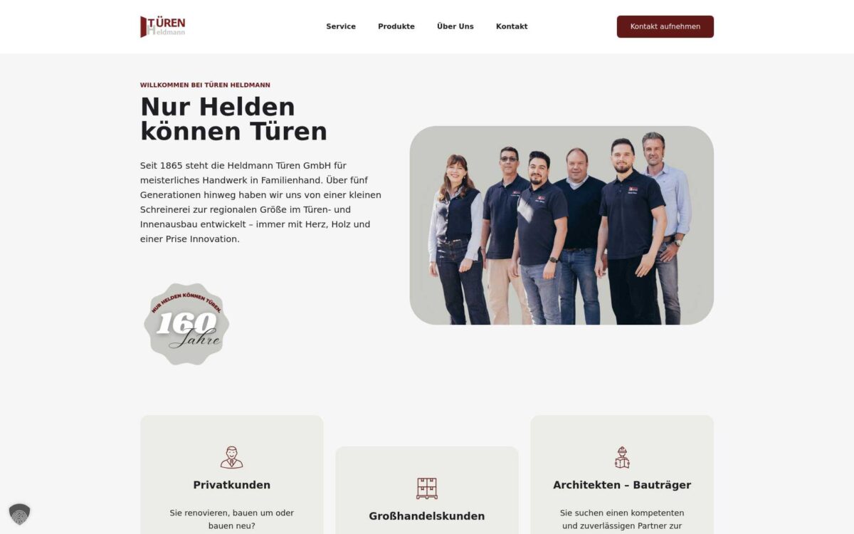 Screenshot der Website