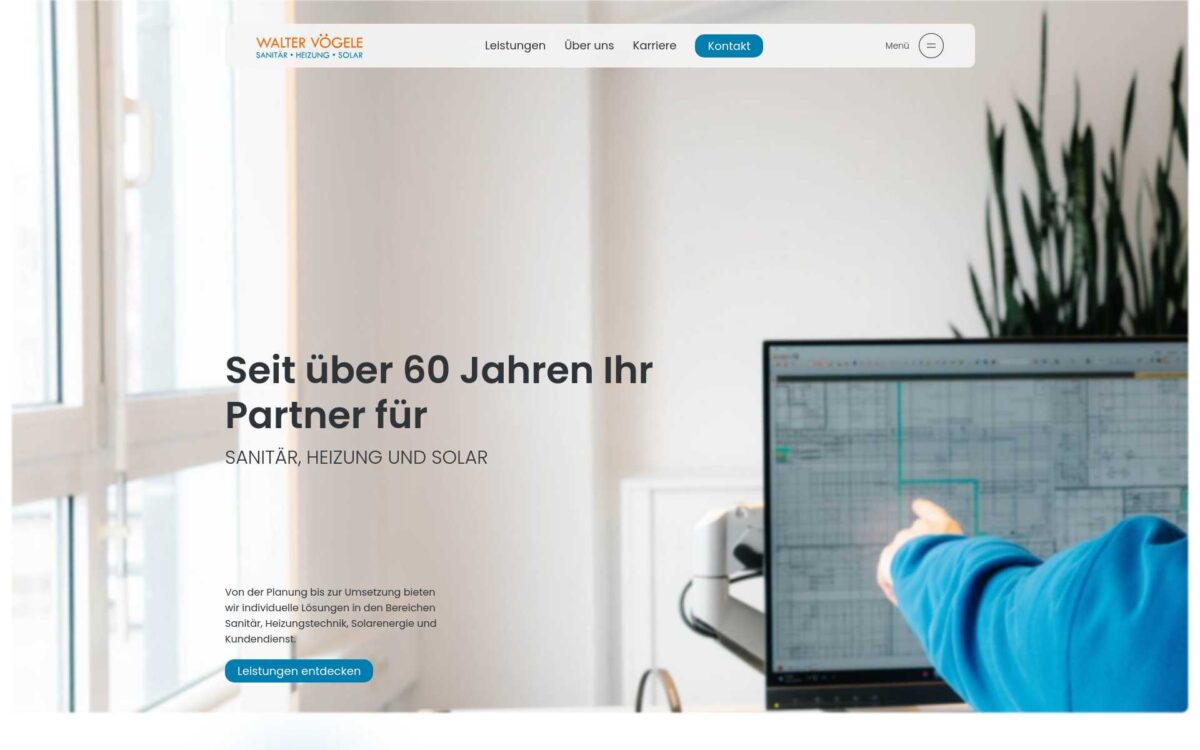 Screenshot der Website