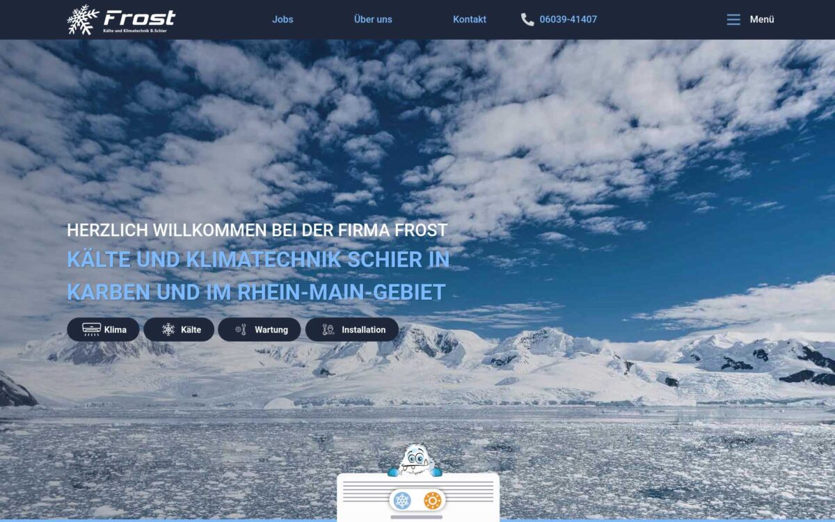 Screenshot der Website
