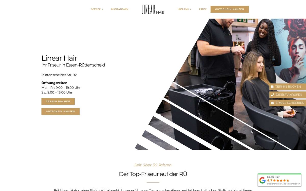 Screenshot der Website