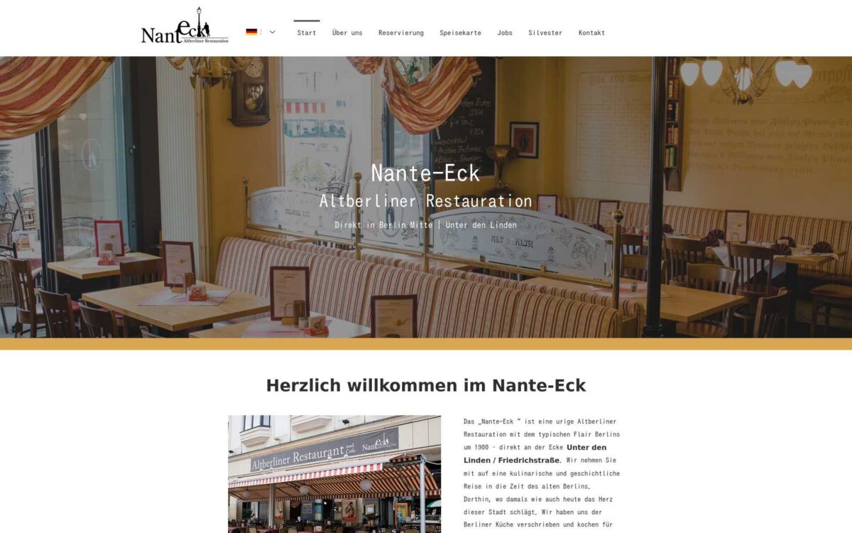 Screenshot der Website