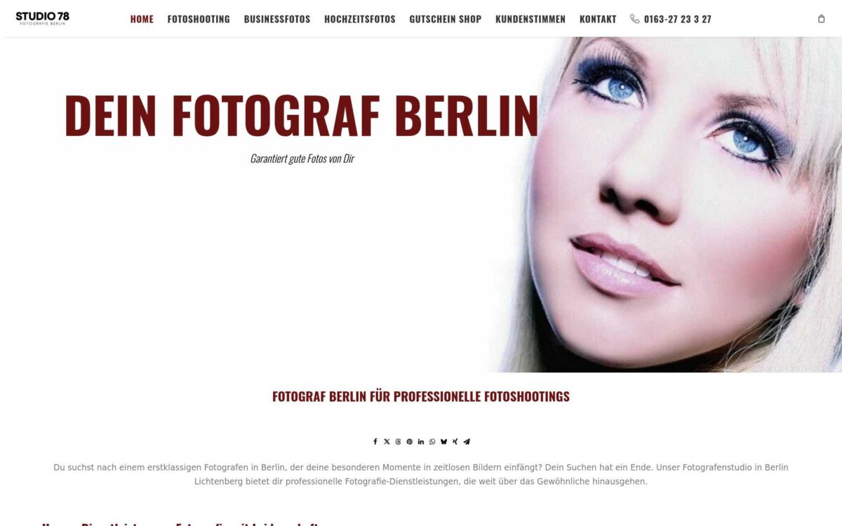 Screenshot der Website