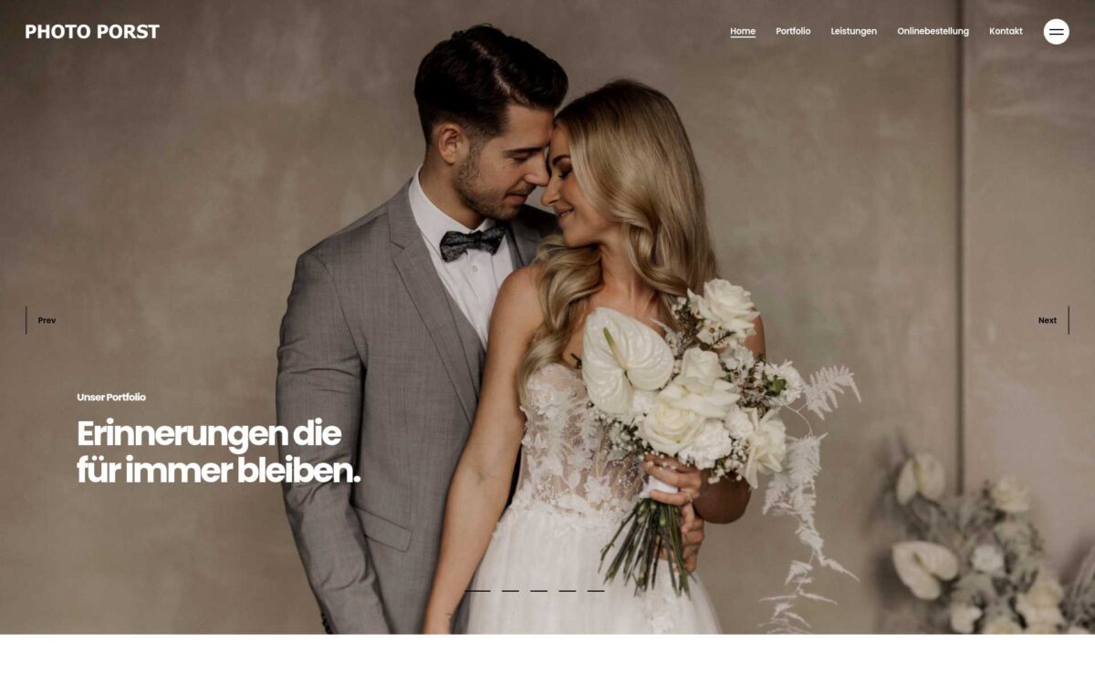 Screenshot der Website