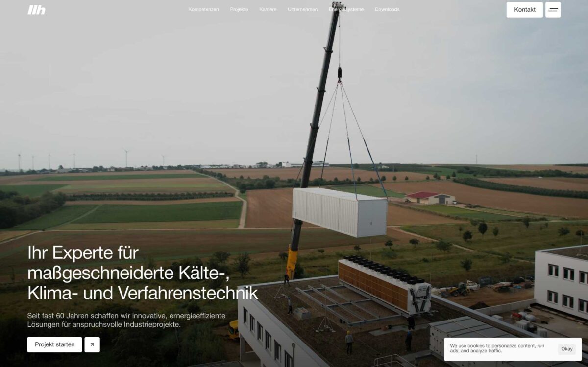 Screenshot der Website