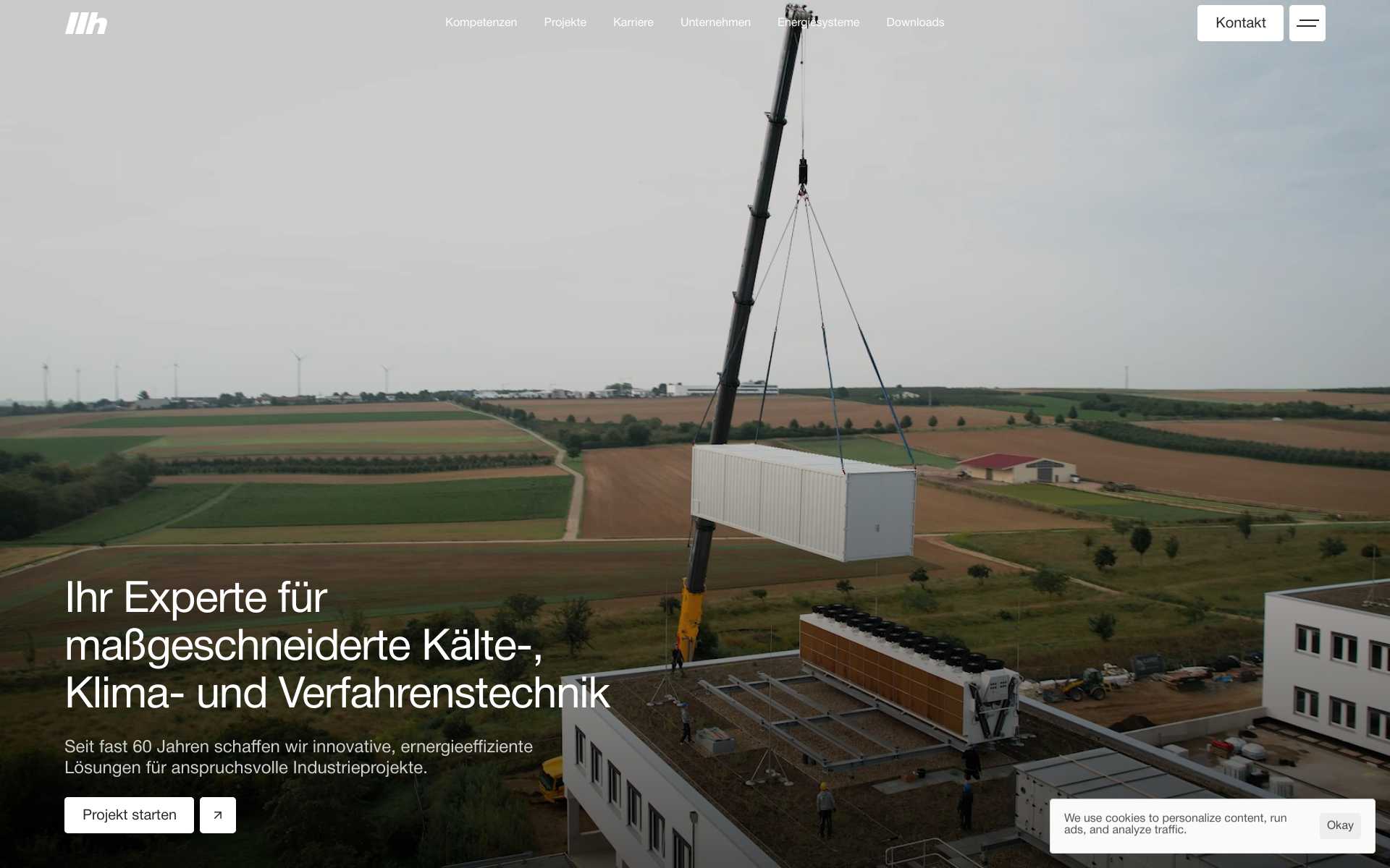 https://heidinger-kuehlsysteme.de/ Screenshot der Seite