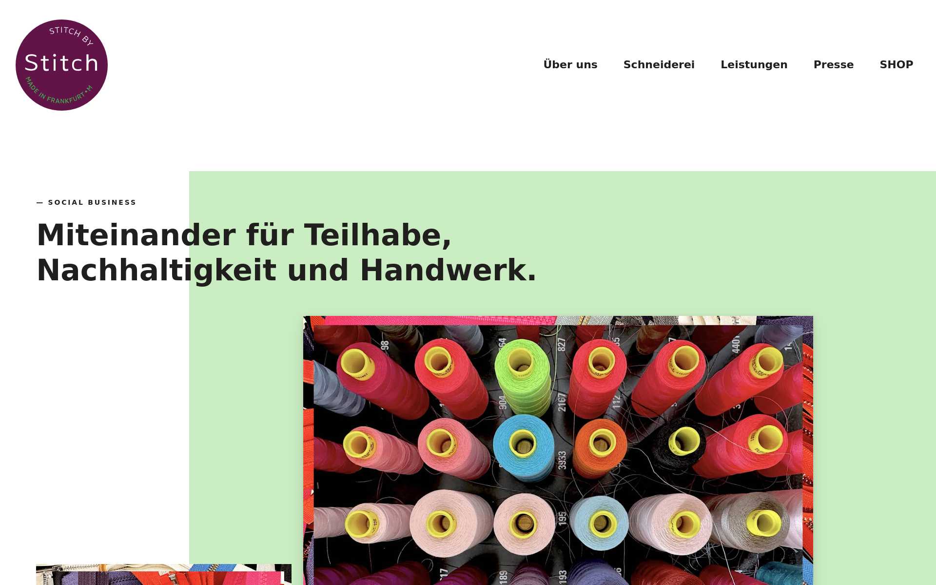 https://stitchbystitch.de/ Screenshot der Seite
