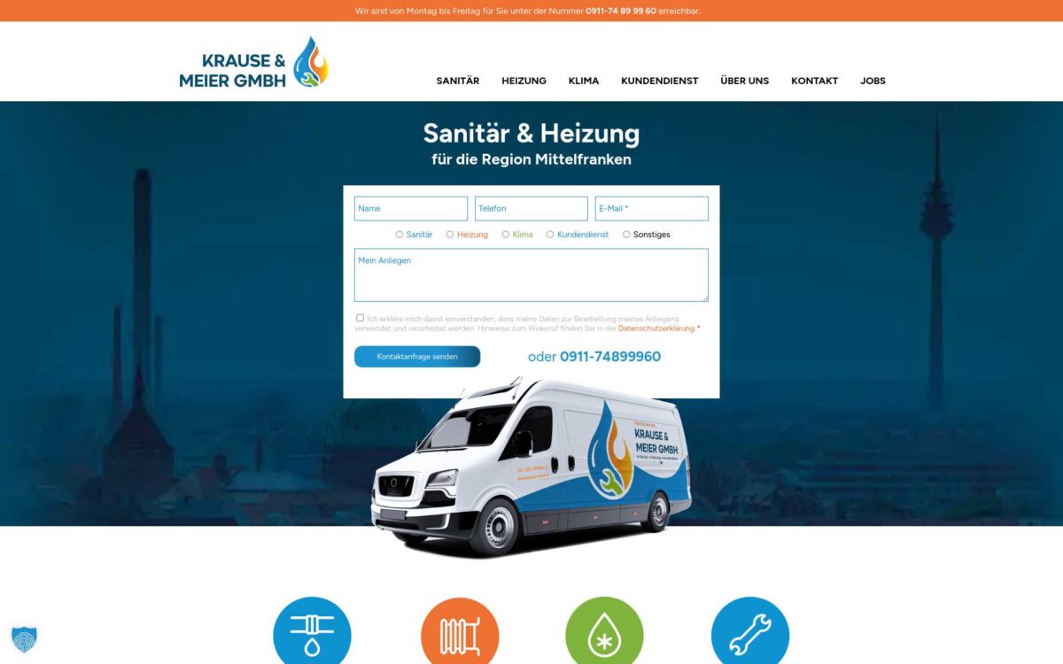 Screenshot der Website