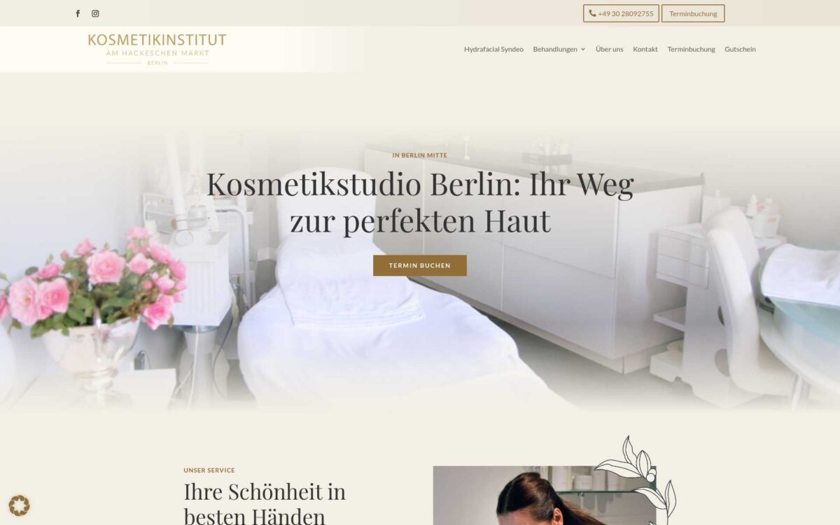 Screenshot der Website